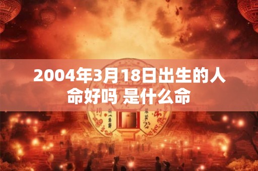 2004年3月18日出生的人命好吗 是什么命