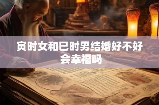 寅时女和巳时男结婚好不好 会幸福吗