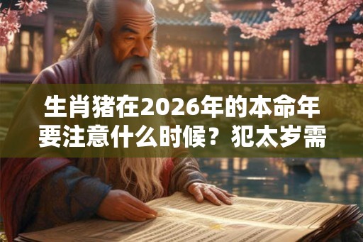 生肖猪在2026年的本命年要注意什么时候?犯太岁需要怎么化解? 生肖猪在2026年的本命年要注意什么时候?犯太岁需要怎么化解?