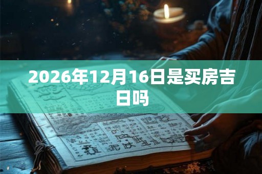 2026年12月16日是买房吉日吗 2026年12月16日是买房吉日吗