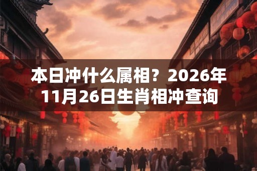 本日冲什么属相？2026年11月26日生肖相冲查询