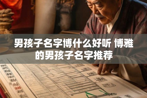 男孩子名字博什么好听 博雅的男孩子名字推荐