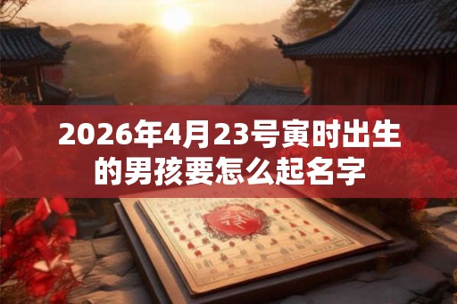 2026年4月23号寅时出生的男孩要怎么起名字 2026年4月23号寅时出生的男孩要怎么起名字
