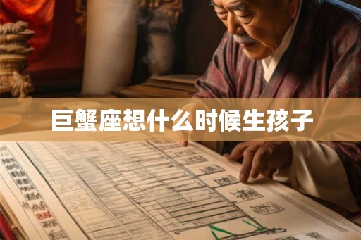 巨蟹座想什么时候生孩子 巨蟹座想什么时候生孩子