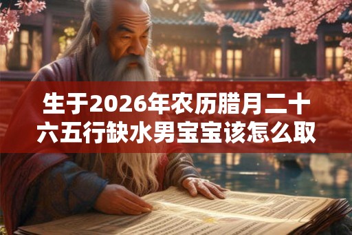 生于2026年农历腊月二十六五行缺水男宝宝该怎么取合适名字？
