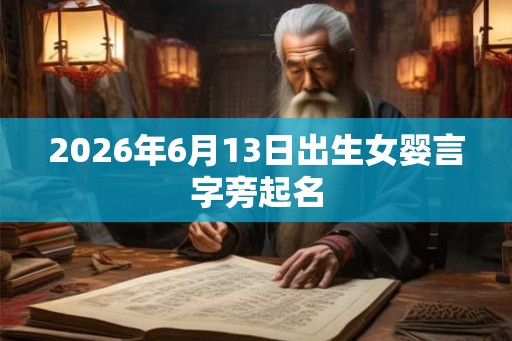 2026年6月13日出生女婴言字旁起名