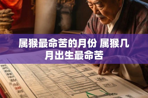 属猴最命苦的月份 属猴几月出生最命苦