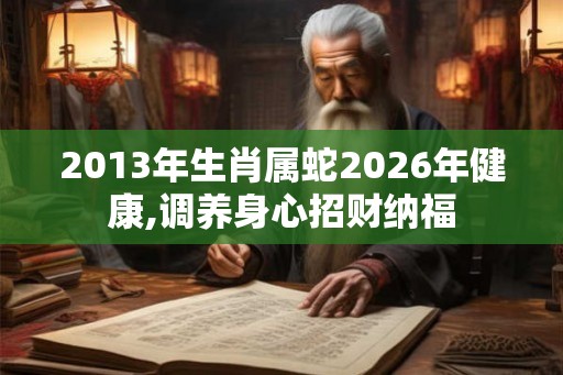 2013年生肖属蛇2026年健康,调养身心招财纳福