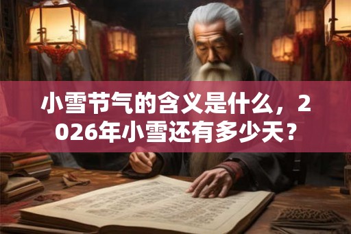 小雪节气的含义是什么，2026年小雪还有多少天？