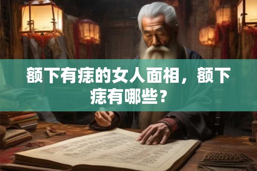 额下有痣的女人面相，额下痣有哪些？