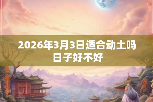 2026年3月3日适合动土吗 日子好不好
