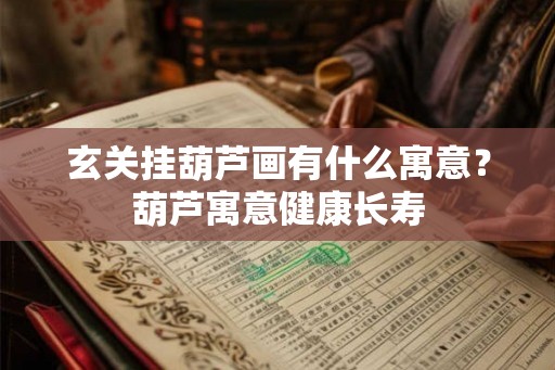 玄关挂葫芦画有什么寓意？葫芦寓意健康长寿