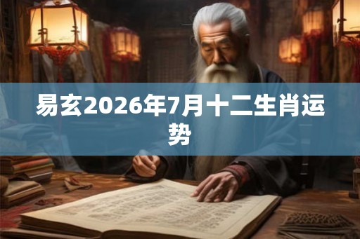 易玄2026年7月十二生肖运势