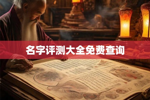 名字评测大全免费查询