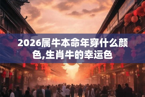 2026属牛本命年穿什么颜色,生肖牛的幸运色