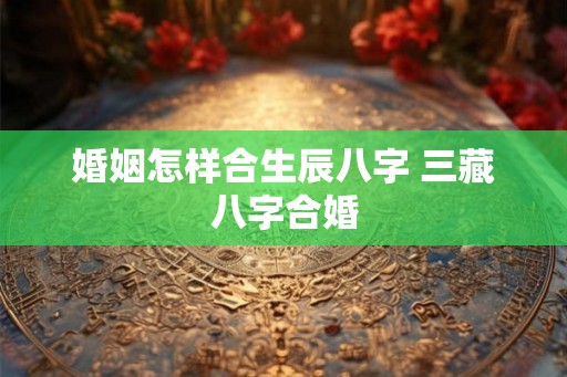 婚姻怎样合生辰八字 三藏八字合婚