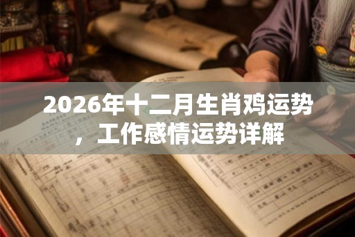 2026年十二月生肖鸡运势，工作感情运势详解