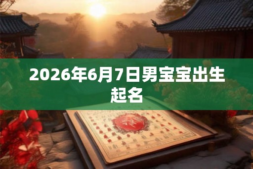 2026年6月7日男宝宝出生起名