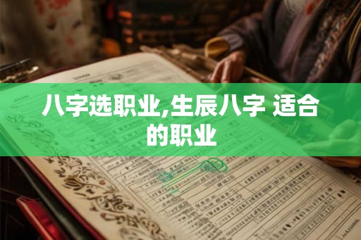 八字选职业,生辰八字 适合的职业 八字选职业,生辰八字 适合的职业