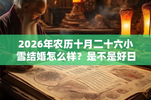 2026年农历十月二十六小雪结婚怎么样?是不是好日子? 2026年农历十月二十六小雪结婚怎么样?是不是好日子?