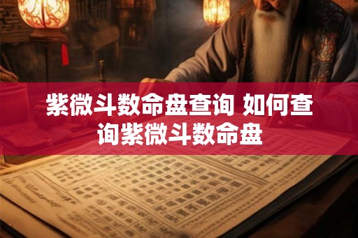 紫微斗数命盘查询 如何查询紫微斗数命盘 紫微斗数命盘查询 如何查询紫微斗数命盘