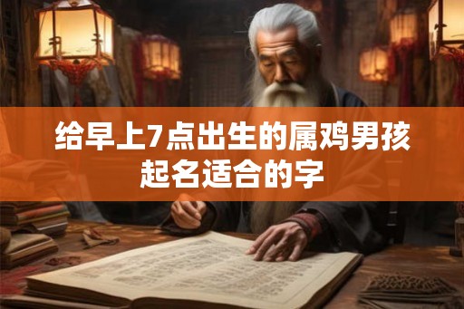 给早上7点出生的属鸡男孩起名适合的字