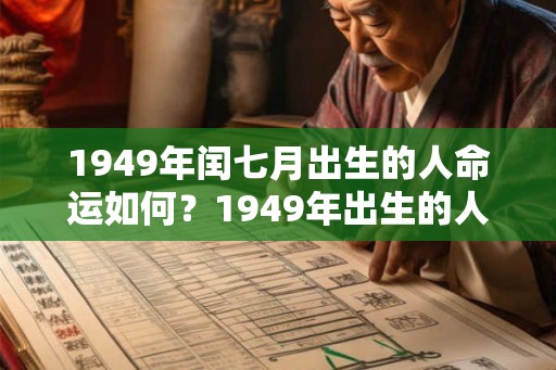 1949年闰七月出生的人命运如何？1949年出生的人好命吗？