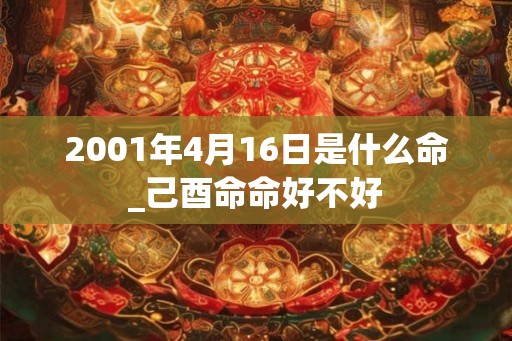 2001年4月16日是什么命_己酉命命好不好