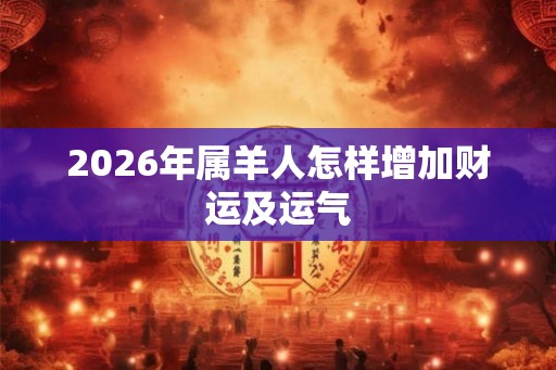 2026年属羊人怎样增加财运及运气