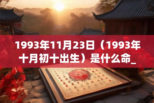 1993年11月23日（1993年十月初十出生）是什么命_命运如何