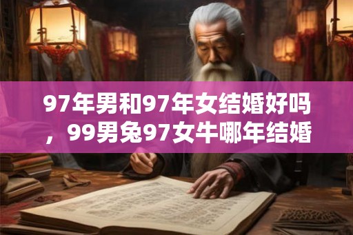 97年男和97年女结婚好吗，99男兔97女牛哪年结婚好