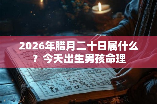 2026年腊月二十日属什么？今天出生男孩命理