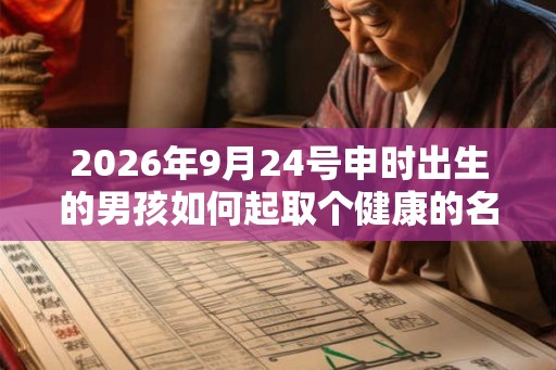 2026年9月24号申时出生的男孩如何起取个健康的名字和五行属性