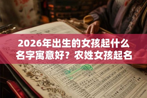 2026年出生的女孩起什么名字寓意好?农姓女孩起名 2026年出生的女孩起什么名字寓意好?农姓女孩起名