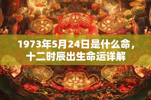 1973年5月24日是什么命，十二时辰出生命运详解