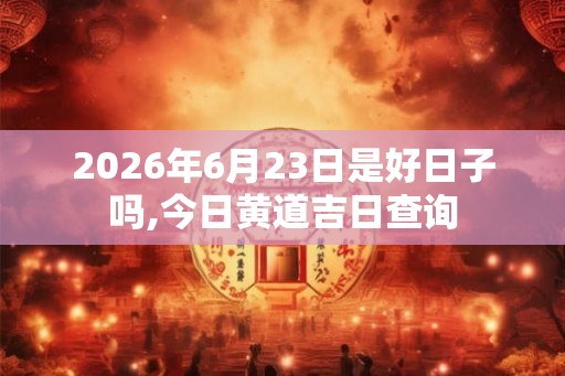 2026年6月23日是好日子吗,今日黄道吉日查询 2026年6月23日是好日子吗,今日黄道吉日查询