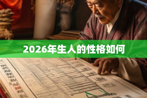 2026年生人的性格如何