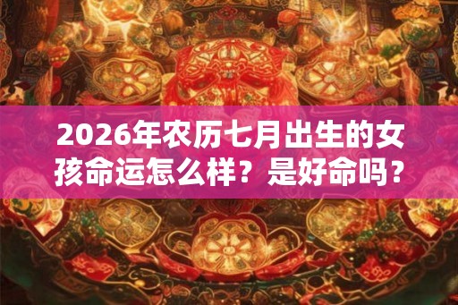 2026年农历七月出生的女孩命运怎么样？是好命吗？