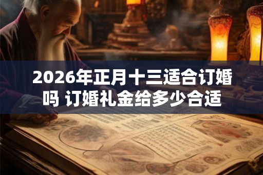 2026年正月十三适合订婚吗 订婚礼金给多少合适