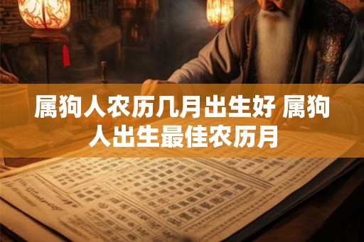 属狗人农历几月出生好 属狗人出生最佳农历月