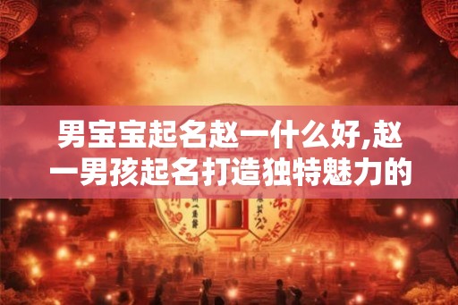男宝宝起名赵一什么好,赵一男孩起名打造独特魅力的名字