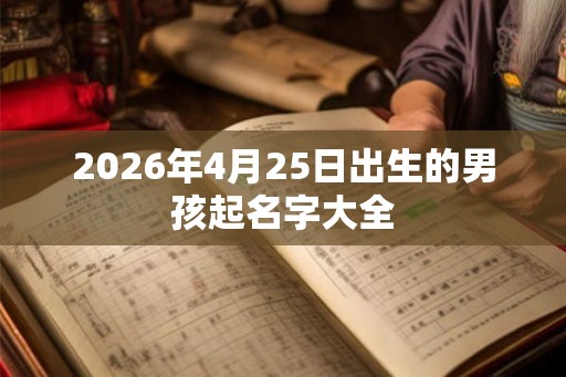 2026年4月25日出生的男孩起名字大全 2026年4月25日出生的男孩起名字大全