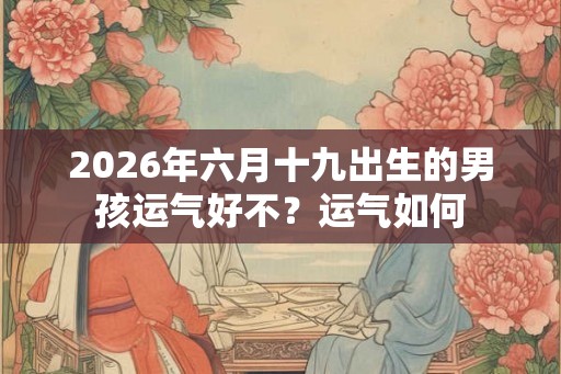 2026年六月十九出生的男孩运气好不？运气如何