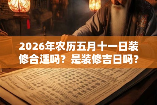 2026年农历五月十一日装修合适吗?是装修吉日吗? 2026年农历五月十一日装修合适吗?是装修吉日吗?