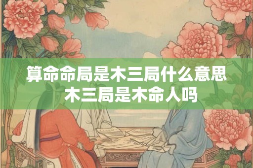 算命命局是木三局什么意思 木三局是木命人吗 算命命局是木三局什么意思 木三局是木命人吗