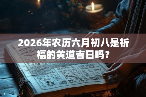2026年农历六月初八是祈福的黄道吉日吗？
