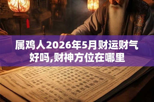 属鸡人2026年5月财运财气好吗,财神方位在哪里