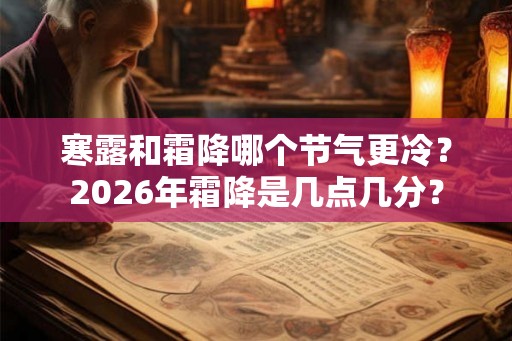 寒露和霜降哪个节气更冷?2026年霜降是几点几分? 寒露和霜降哪个节气更冷?2026年霜降是几点几分?