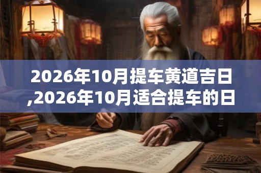 2026年10月提车黄道吉日,2026年10月适合提车的日子