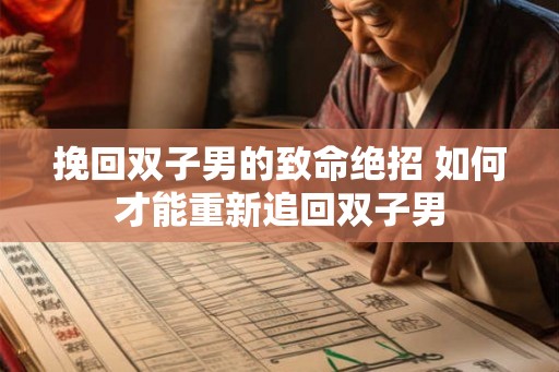 挽回双子男的致命绝招 如何才能重新追回双子男 挽回双子男的致命绝招 如何才能重新追回双子男